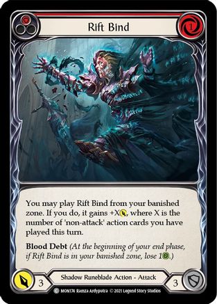 Rift Bind (Red) (MON174) (Unlimited Edition) Rainbow Foil - Monarch