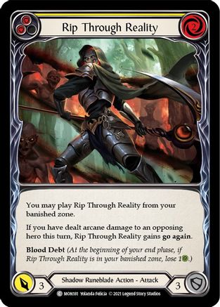 Rip Through Reality (Yellow) (MON181) (1st Edition) - Monarch