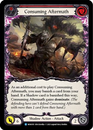 Consuming Aftermath (Red) (MON195) (Unlimited Edition) Rainbow Foil - Monarch
