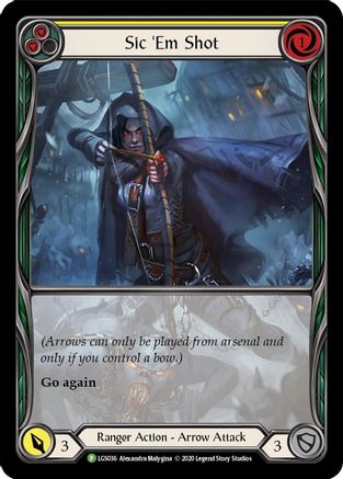 Sic 'Em Shot (Yellow) (LGS036) Rainbow Foil - FaB Promos