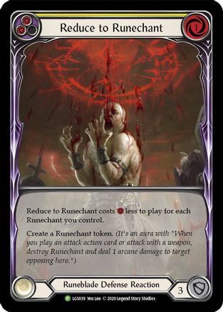 Reduce to Runechant (Yellow) (LGS039) Rainbow Foil - FaB Promos