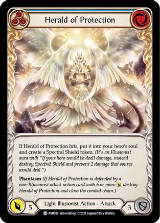 Herald of Protection (Blue)  (PSM016) - Blitz Deck: Monarch - Prism | Silver Goblin