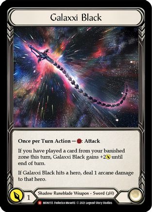 Galaxxi Black (Alternate Art) 1st Edition Cold Foil (MON155) - Monarch | Silver Goblin