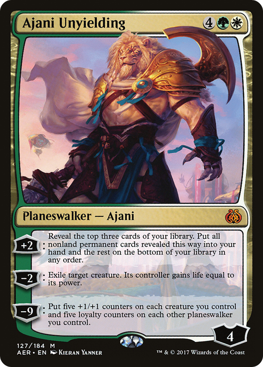 Ajani Unyielding [Aether Revolt] Foil