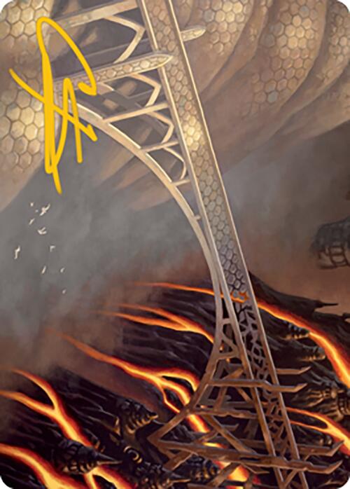 Rustvale Bridge Art Card (Gold-Stamped Signature) [Modern Horizons 2 Art Series] | Silver Goblin