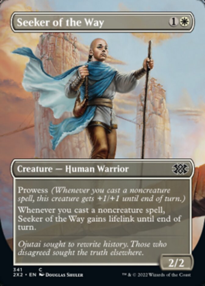 Seeker of the Way (Borderless Alternate Art) [Double Masters 2022] | Silver Goblin