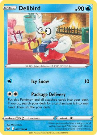 Delibird (032/198) [Sword & Shield: Chilling Reign] | Silver Goblin