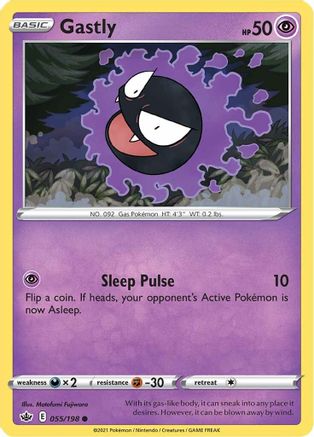 Gastly (055/198) [Sword & Shield: Chilling Reign] | Silver Goblin