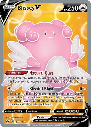 Blissey V (Full Art) (182) Holofoil - SWSH06 Chilling Reign