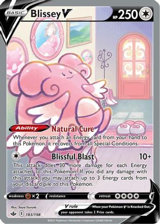 Blissey V (Alternate Full Art) (183) Holofoil - SWSH06 Chilling Reign
