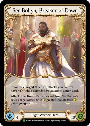 Ser Boltyn, Breaker of Dawn (HER039) (Unlimited Edition) Rainbow Foil - FaB Promos