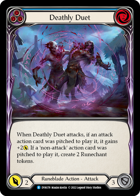 Deathly Duet (Blue) [DYN178] (Dynasty)  Rainbow Foil | Silver Goblin