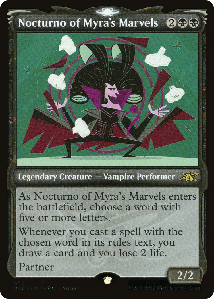 Nocturno of Myra's Marvels (Showcase) (Galaxy Foil) (Showcase) (499) Foil - Unfinity