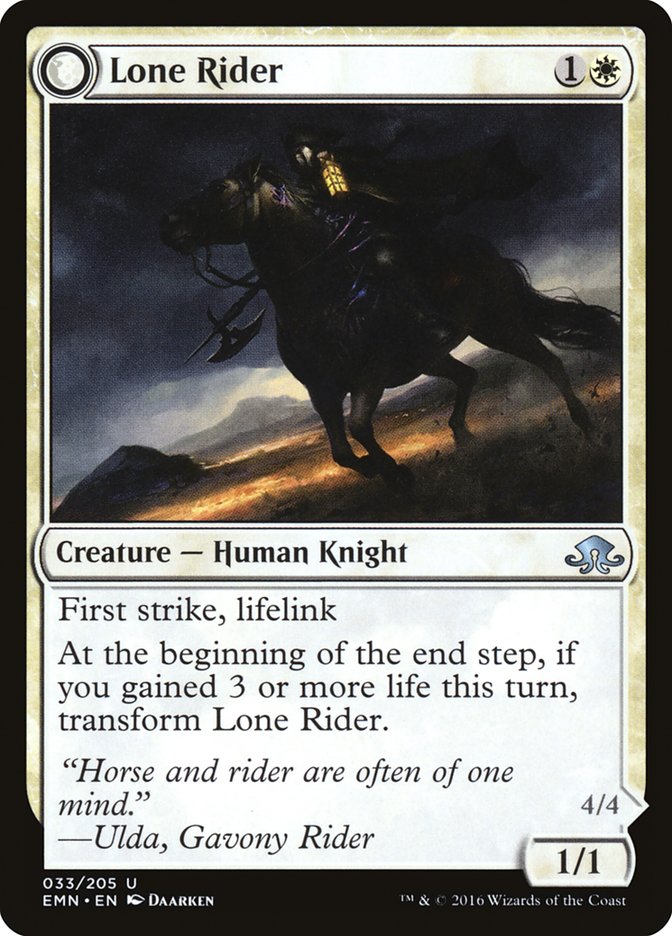 Lone Rider // It That Rides as One (033) Foil - Eldritch Moon