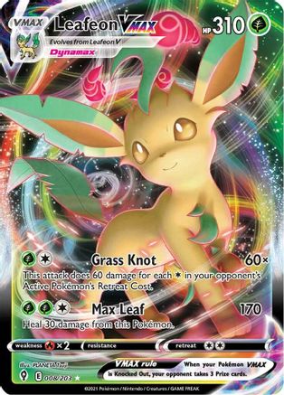Leafeon VMAX (8) Holofoil - SWSH07 Evolving Skies