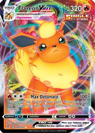 Flareon VMAX (18) Holofoil - SWSH07 Evolving Skies