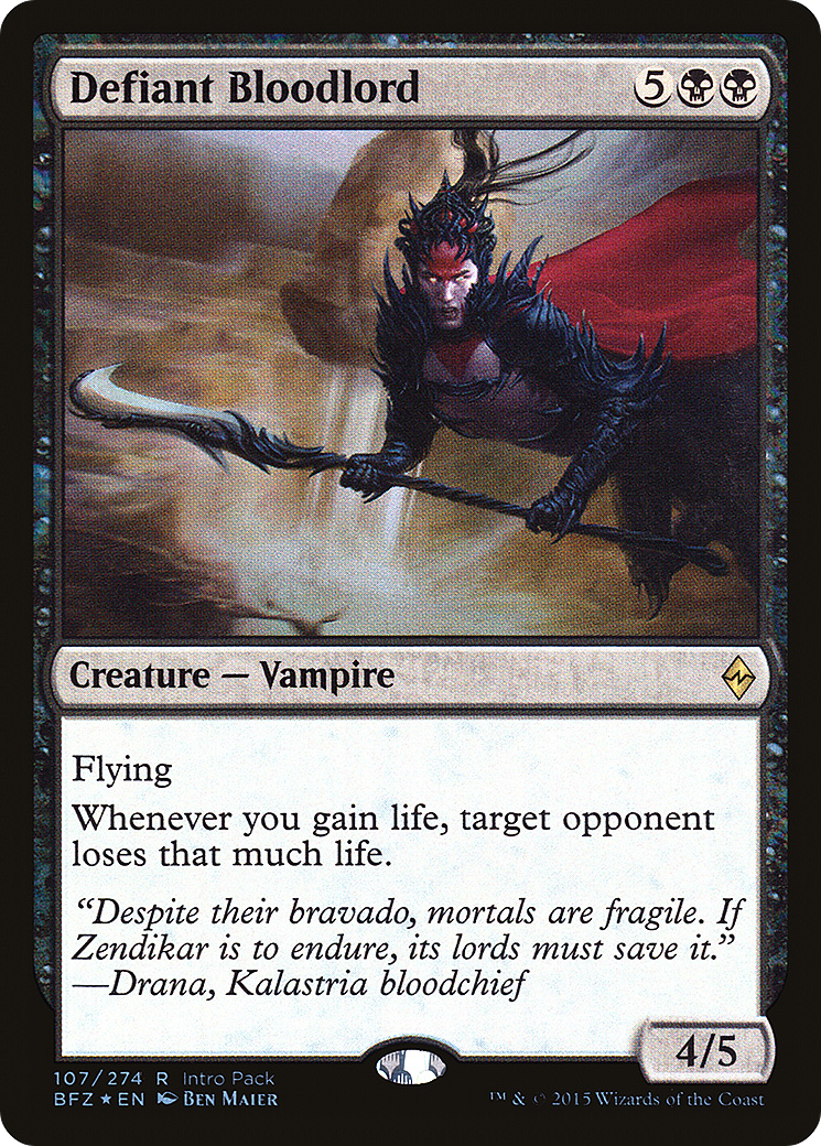 Defiant Bloodlord (107) Foil - Battle for Zendikar Promos