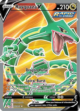 Rayquaza V (Full Art) (193) Holofoil - Evolving Skies