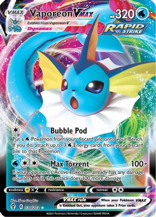 Vaporeon VMAX (30) Holofoil - SWSH07 Evolving Skies