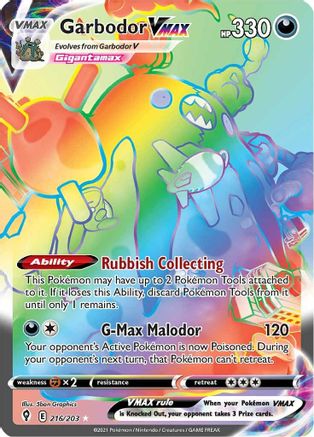 Garbodor VMAX (Secret) (216) Holofoil - Evolving Skies