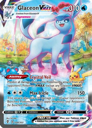 Glaceon VMAX (209/203) [Sword & Shield: Evolving Skies] | Silver Goblin