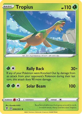 Tropius (6) - SWSH07 Evolving Skies