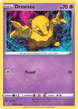 Drowzee (061/203) [Sword & Shield: Evolving Skies] | Silver Goblin