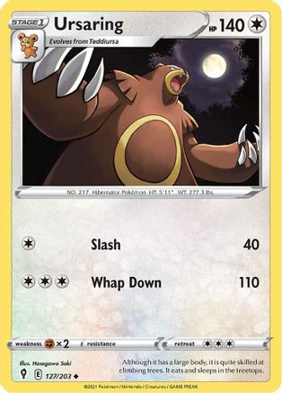 Ursaring (127) Reverse Holofoil - SWSH07 Evolving Skies