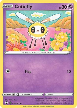 Cutiefly (78) - SWSH07 Evolving Skies