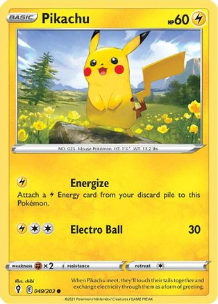 Pikachu (49) - SWSH07 Evolving Skies