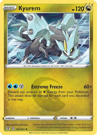 Kyurem (116) Holofoil - SWSH07 Evolving Skies
