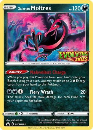 Galarian Moltres - SWSH125 (Prerelease) (SWSH125) Holofoil - SWSH Sword & Shield Promo Cards