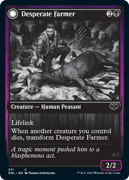Desperate Farmer // Depraved Harvester (371) Foil - Innistrad: Double Feature