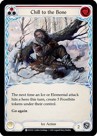 Chill to the Bone (Red) (ELE163) (Unlimited Edition) Rainbow Foil - Tales of Aria
