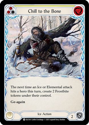Chill to the Bone (Yellow) (ELE164) (1st Edition) Rainbow Foil - Tales of Aria