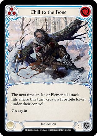 Chill to the Bone (Blue) (ELE165) (Unlimited Edition) Rainbow Foil - Tales of Aria