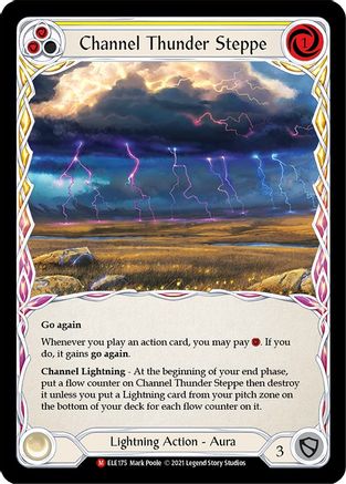 Channel Thunder Steppe (ELE175) (1st Edition) Rainbow Foil - Tales of Aria