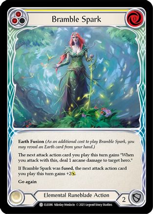 Bramble Spark (Yellow) (ELE086) (Unlimited Edition) Rainbow Foil - Tales of Aria