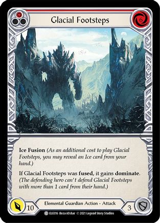 Glacial Footsteps (Red) (ELE016) 1st Edition Rainbow Foil - Tales of Aria