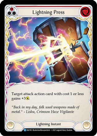 Lightning Press (Red) (ELE183) (Unlimited Edition) Rainbow Foil - Tales of Aria