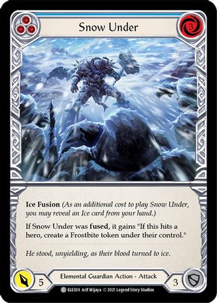 Snow Under (Blue) (ELE024) (1st Edition) Rainbow Foil - Tales of Aria