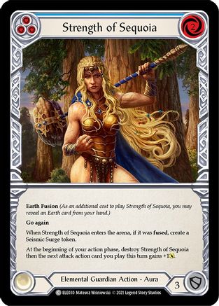 Strength of Sequoia (Blue) (ELE030) (Unlimited Edition) Rainbow Foil - Tales of Aria