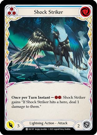 Shock Striker (Blue) (ELE197) (Unlimited Edition) Rainbow Foil - Tales of Aria