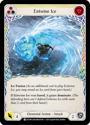 Entwine Ice (Yellow) (ELE098) 1st Edition Rainbow Foil - Tales of Aria