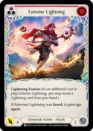 Entwine Lightning (Red) (ELE100) (1st Edition) Rainbow Foil - Tales of Aria