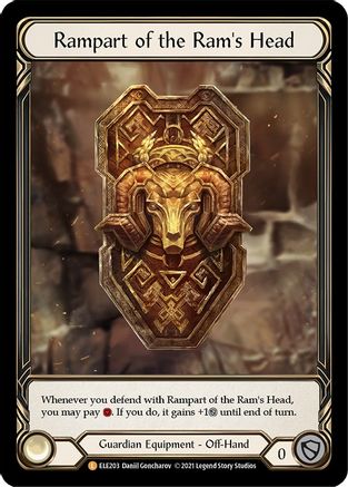 Rampart of the Ram's Head (ELE203) 1st Edition Cold Foil - Tales of Aria