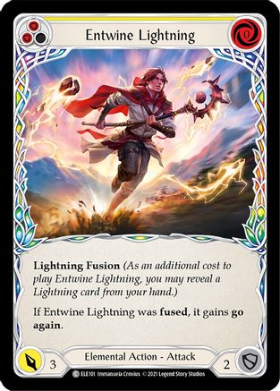 Entwine Lightning (Yellow) (ELE101) 1st Edition Rainbow Foil - Tales of Aria