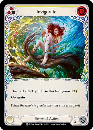 Invigorate (Yellow) (ELE104) (Unlimited Edition) Rainbow Foil - Tales of Aria