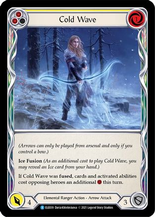 Cold Wave (Yellow) (ELE039) (1st Edition) Rainbow Foil - Tales of Aria