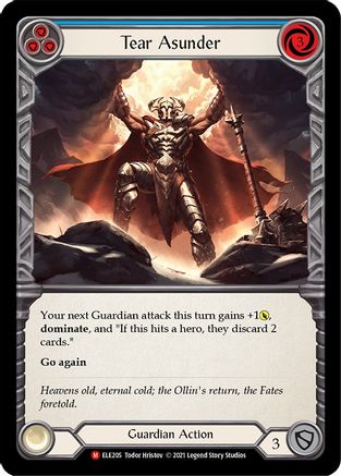 Tear Asunder (ELE205) Unlimited Edition Rainbow Foil - Tales of Aria